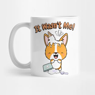 Funny corgi got caught stealing ice cream Mug